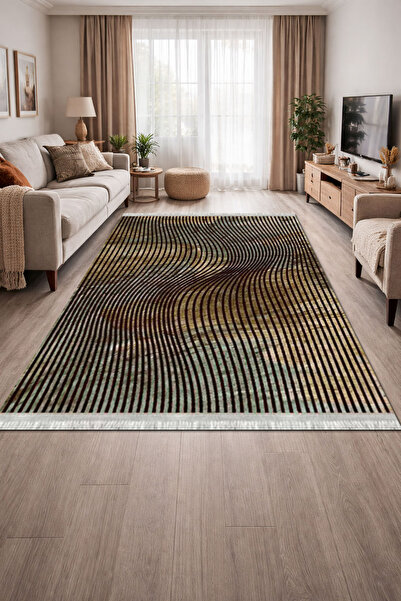 Home Kaymaz Dot Taban Dijital Baskılı Yıkanabilir Leke Tutmayan Mutfak Halısı...