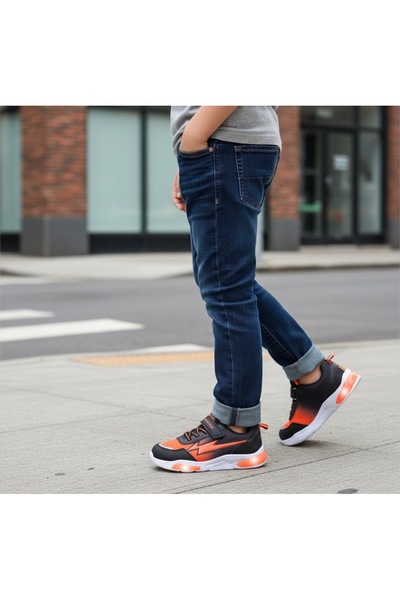 BUCKHEAD erkek çocuk ışıklı taban spor ayakkabı , ultra hafif , cırtlı sneaker