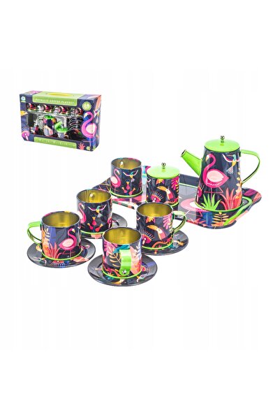 CasaFeliz Set de Ceai, Metallic Coffee Playset, 996-10A, Set Bucatarie Pentru...