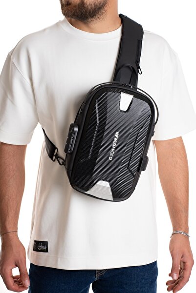 Newish Polo Ανδρική αδιάβροχη τσάντα χιαστί 404 με κλειδαριά κωδικού πρόσβαση...