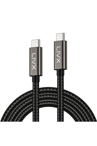 LivX ULTRA 1 METRE USB C to USB C Kablo 240W PD 3.1 Hızlı Şarj, 20Gbps 4K@60Hz USB 3.2 Gen2 Type-C Kablo ULT-01