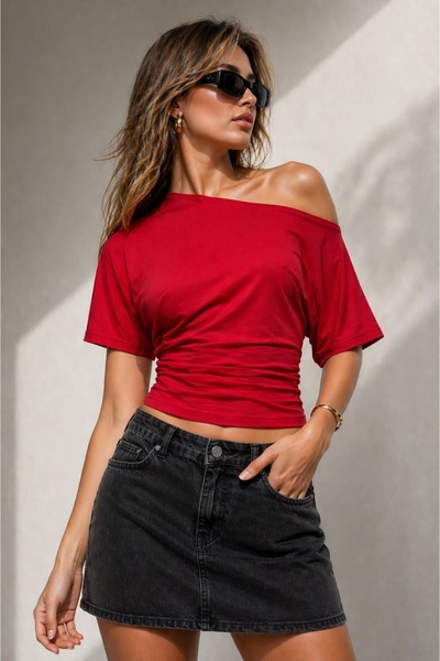 KNİTİCAL TEKSTİL İTHALAT İHRACAT SANAYİ TİCARET AŞ Ασύμμετρη μπλούζα-μπλουζάκ...