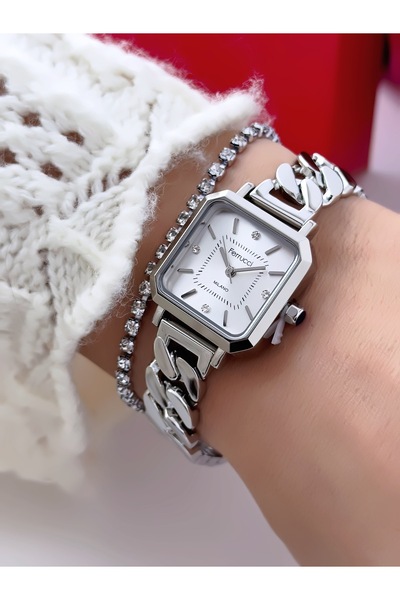 Ferrucci Steel Cord Square Case 2 Year Warranty 3 Atm Waterproof Women's Wris...