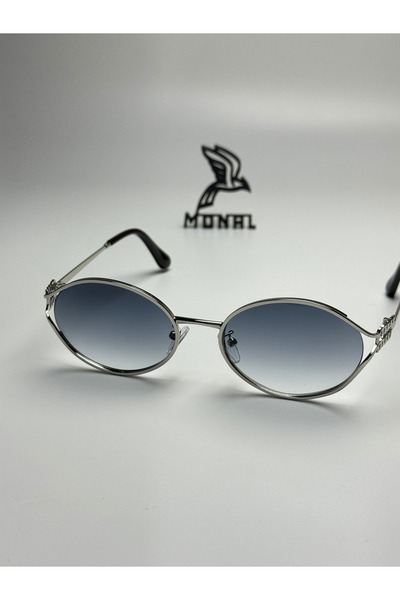 MONAL Miuw Blue Gradient Sunglasses Oval Frame Organic Glass 55 Subframe
