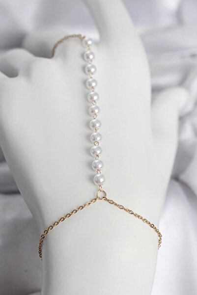 Generic Brand Mey Import ®   316L Steel Gold Color Row of Pearls Model Women'...
