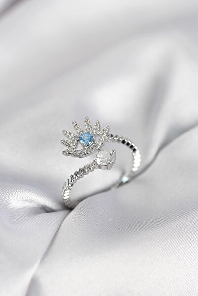 Generic Brand Silver Color Eye Model Zircon Stone Women's Ring