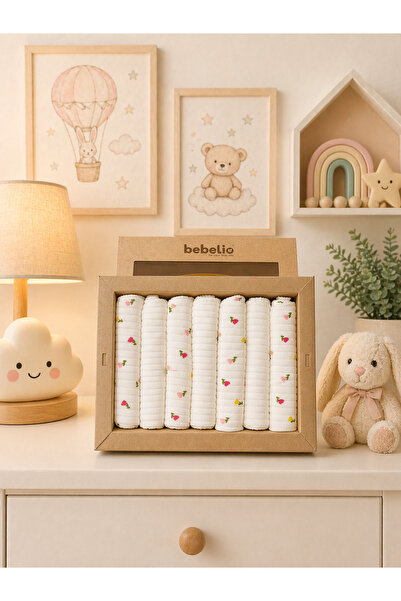 Bebelio %100 Coton 7li Bebek Ağız Silme Mendili