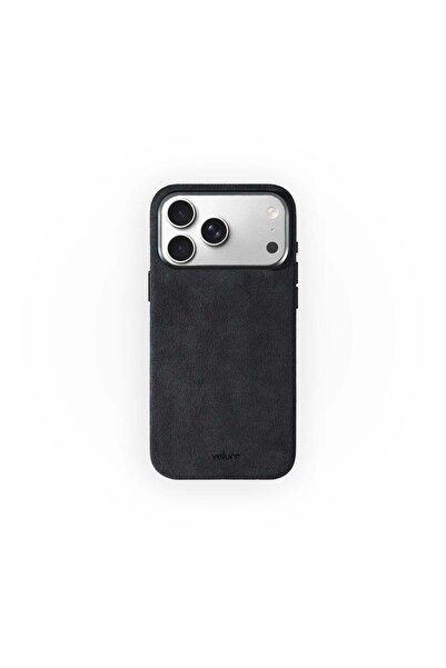 iphone Husă Premium Velurr Alcantara Series, 17 Pro Max, Negru