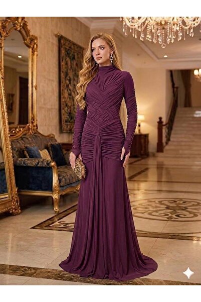 Kenzel Long Sleeve Long Evening Dress