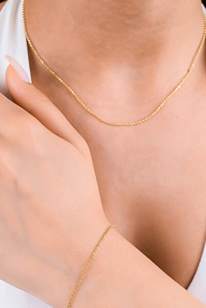 Side Gold Kuyumculuk 14 Ayar Altın Doç Zincir Bileklik 1,3 mm
