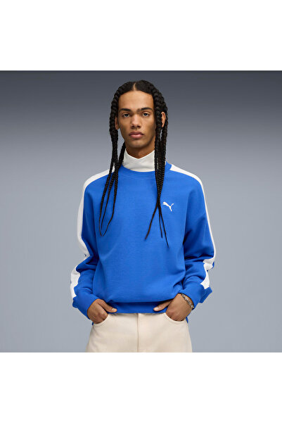 Puma T7 Relaxed Crew Men's Blue Sweatshirt