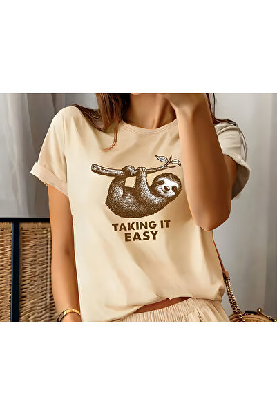 ALEYZA MODA Υπερμεγέθη T-Shirt με Κέντημα, Βαμβακερό, Άνετη Γραμμή για Καθημε...