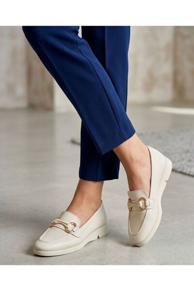 Venüs Μπεζ Γνήσιο Δερμάτινο Μαλακό Άνετα Ορθοπεδικά Γυναικεία Παπούτσια Loafe...