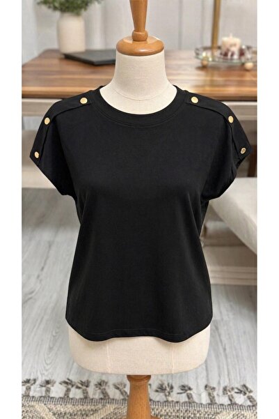 Mint Black Sleeve Detail T-Shirt