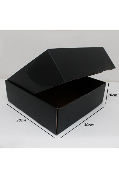AlKhasakiyaBags صناديق شحن ذاتية الإغلاق لون أسود مقاس 30x30x10سم (12 صندوق)