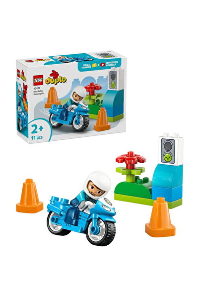 LEGO ® DUPLO Town - Motocicleta albastra de politie 10471, 11 piese