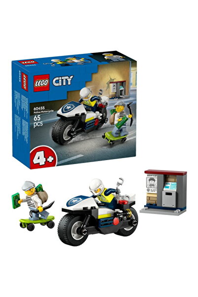 LEGO ® City - Urmarire cu motocicleta de politie 60455, 65 piese
