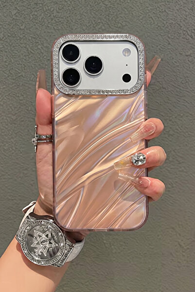 KVK PRİVACY iPhone 17 Pro Uyumlu Premium Taşlı Parlak Kılıf – Kamera Çerçevel...