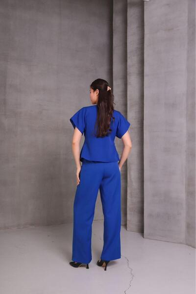ELBİSHE Women's Short Sleeve V-Neck Set