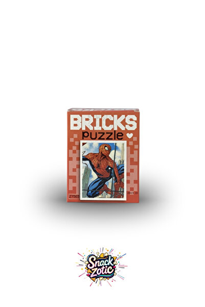 Bricks Snackzotic Marvel Spider-Man Temalı Mini Puzzle - Örümcek Adam 100 Par...