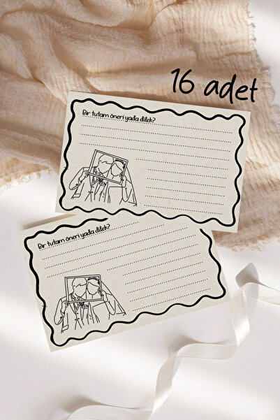 Pankart Evi 16 Adet Bekarlığa Veda Partisi Gelin Tavsiye Dilek Kartı - Bride to Be Nedime Anı Kart