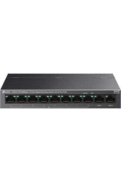 TP-LINK Switch LS1210P, 10 porturi RJ45, 8 porturi PoE+, 96 W, Plug-and-Play
