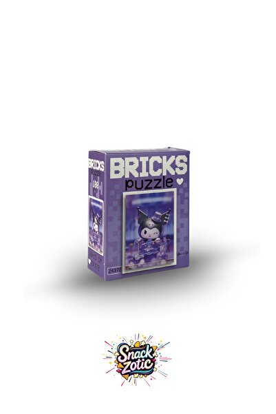 Bricks Snackzotic Kuromi Themed Mini Puzzle - Purple Series 100 Piece Puzzle (10X15 cm)
