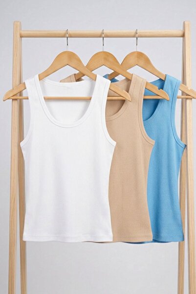 COTENCONCEPT 3 τεμάχια Μπλουζάκι με κορδόνια και λουράκια από μείγμα βισκόζης