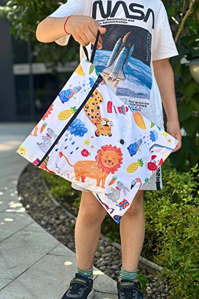 yorni 2 Adet, 30x35cm Sıvı Geçirmeyen, Islak Kuru Çok Amaçlı Çanta, Fermuarlı, Makinede Yıkanabilir
