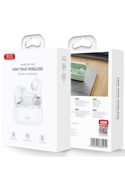 AUDIOX Ασύρματα Ακουστικά XO (X40), Ψείρες, BT 5.3, 250mAh, ΛΕΥΚΟ