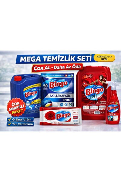 Bingo Mega 5 li Temizlik Seti / Ekonomik Paket