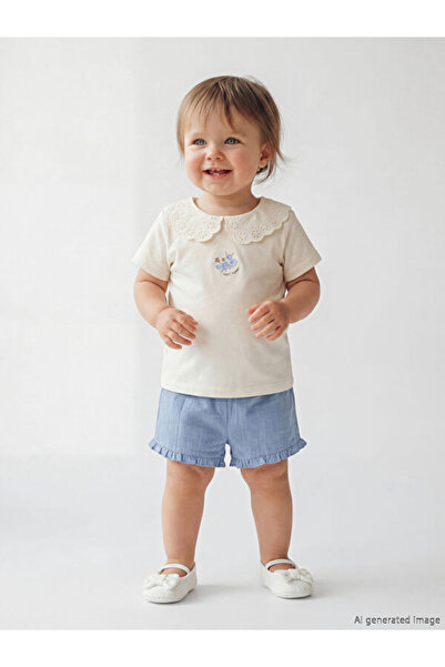 LC Waikiki Esvab • Modern & Distinctive Embroidered Baby Girl T-Shirt and Sho...