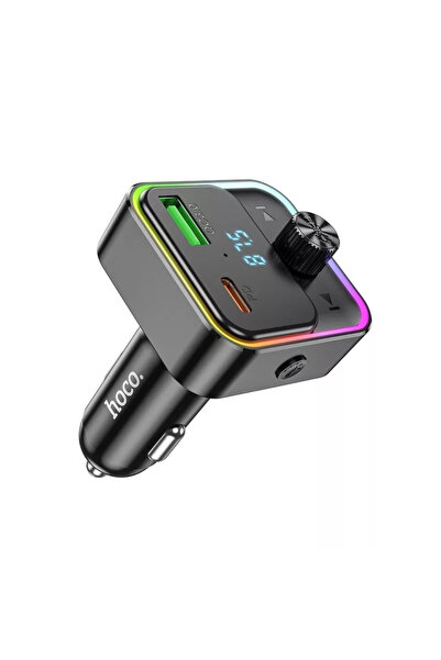 AUDIOX Hoco E81 Διαμορφωτής FM, Φόρτιση 30W, 2 Θύρες Φόρτισης, Φωτισμός RGB, ...