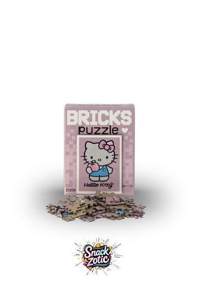 Bricks Snackzotic Hello Kitty Themed Mini Puzzle - 100 Pieces (10X15 cm)