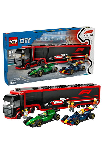 LEGO ® City - Camion F1® cu masinile F1® RB20 si AMR24 60445, 1086 piese