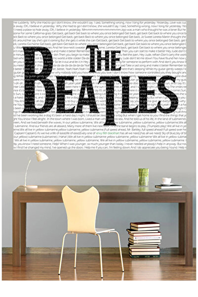 Mushen Studio The Beatles Lyrics Typographic Canvas Painting Wall Decor Artwo...