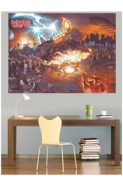 Mushen Studio Ac/Dc Rock Trend Explosion Canvas Painting Wall Decor Artwork U...