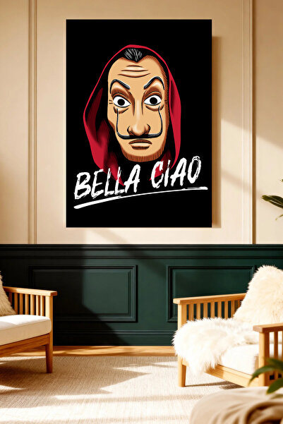 Mushen Studio Bella Ciao Dali Mask Πίνακας σε καμβά Κλασική διακόσμηση τοίχου...