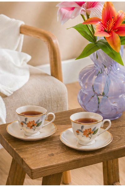 LOVER'S KİTCHEN aradığınız herşey Flora Zerafet 2'li Kahve Fincan Seti