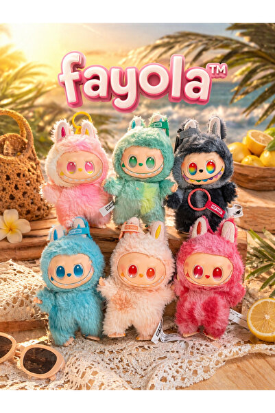 Fayola ™   Комплект от 6 цветни плюшени ключодържатели, 17 см