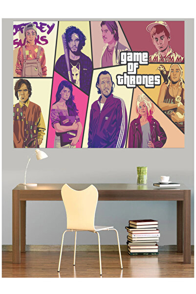 Mushen Studio Personaje Pop Art din Game of Thrones, tablou pe pânză, decor d...
