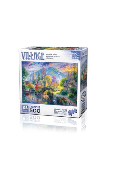 WOWMOMKIDS 20046 Mountain Village 500 Piece Puzzle-Ks