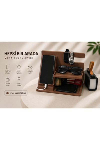 farist Çok Amaçlı telefon tutuculu Masaüstü Organizer Ofis-Ev-Okul 25*18cm