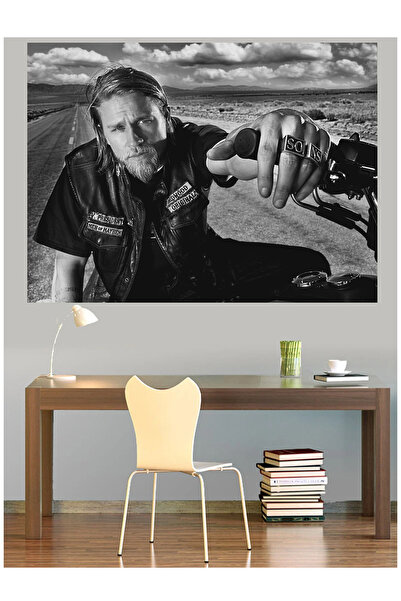 Mushen Studio Sons of Anarchy Jax Teller Motorcycle Canvas Painting Wall Deco...