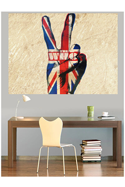 Mushen Studio The Who Union Jack Victory Hand Πίνακας σε καμβά Ροκ διακόσμηση...