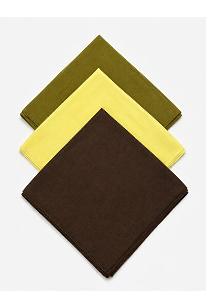 VEGA MODA Μονόχρωμο ραμμένο τυλιχτό ύφασμα σετ 3 τεμαχίων 100x100 εκ. Ινδικό ...