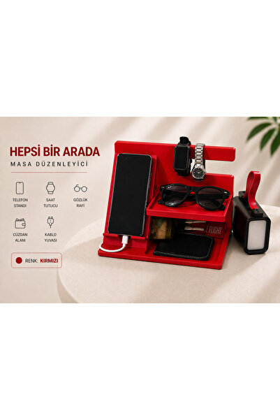 farist Çok Amaçlı telefon tutuculu Masaüstü Organizer Ofis-Ev-Okul 25*18cm