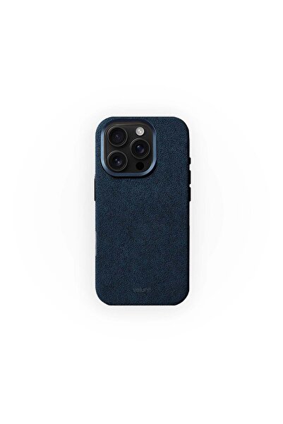 iphone Husă Premium Velurr Alcantara Series, 13 Pro Max, Albastru Marin
