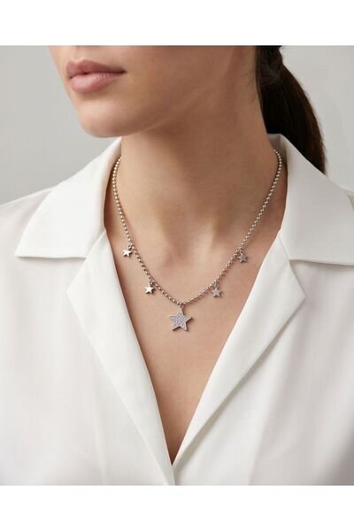 B&T Bujiteri Stylish Women's Necklace with Zircon Stone Star Detail