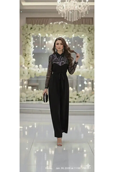 Miss Rossa Μάξι φόρεμα για γάμο / βάπτιση με τούλι μαύρο